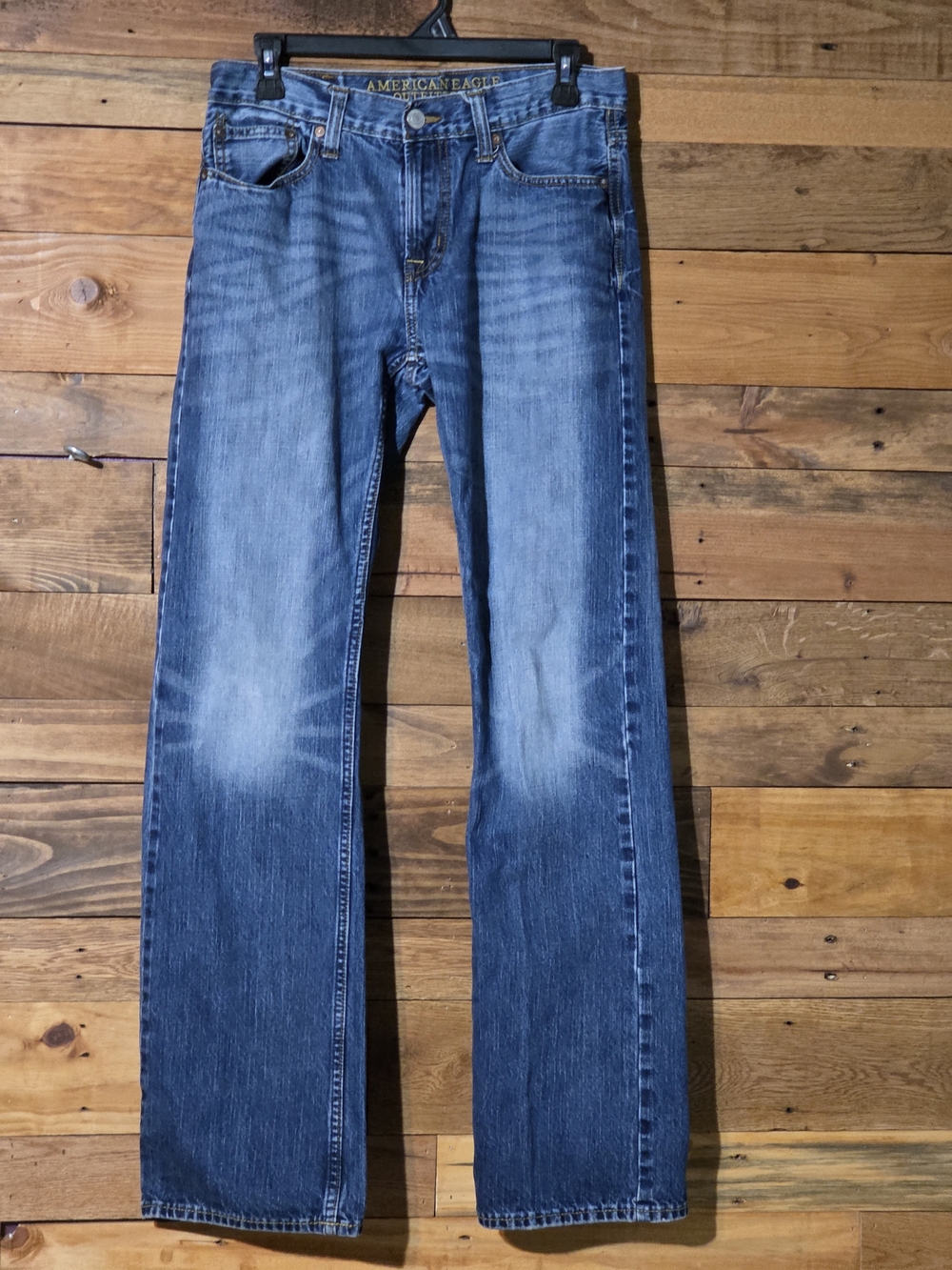 American Eagle Outfitters Men's Blue Straight Jeans Slim 30x31.5 (Tag 30x34)